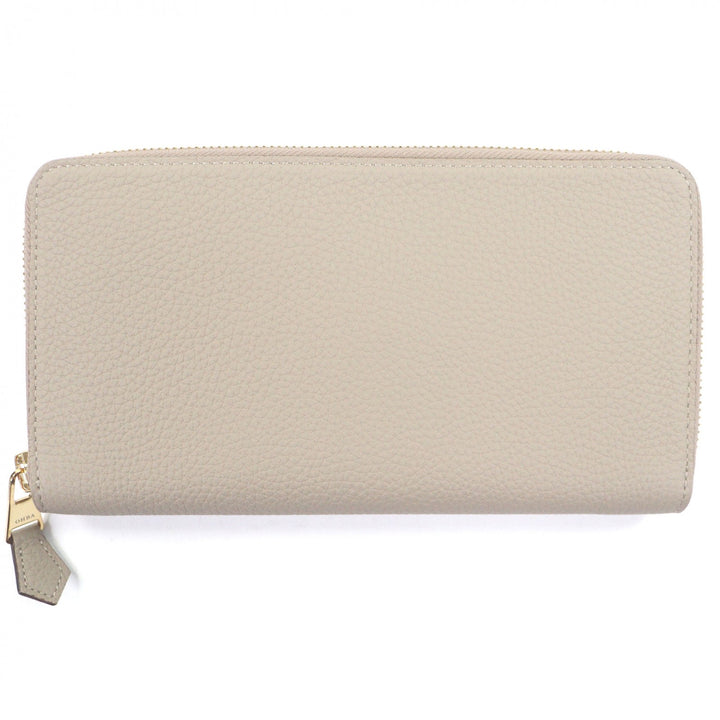 Pristine 大峡製鞄 Purse Pocket Book Round Zip Long Wallet Light gray
