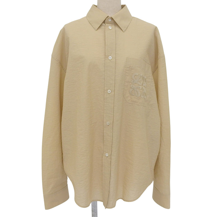 Excellent LOEWE×Paulas Ibiza Long sleeve shirt beige cotton mens 38 H616Y05X79
