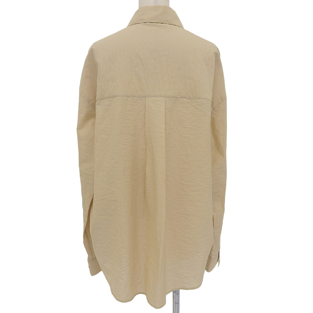 Excellent LOEWE×Paulas Ibiza Long sleeve shirt beige cotton mens 38 H616Y05X79