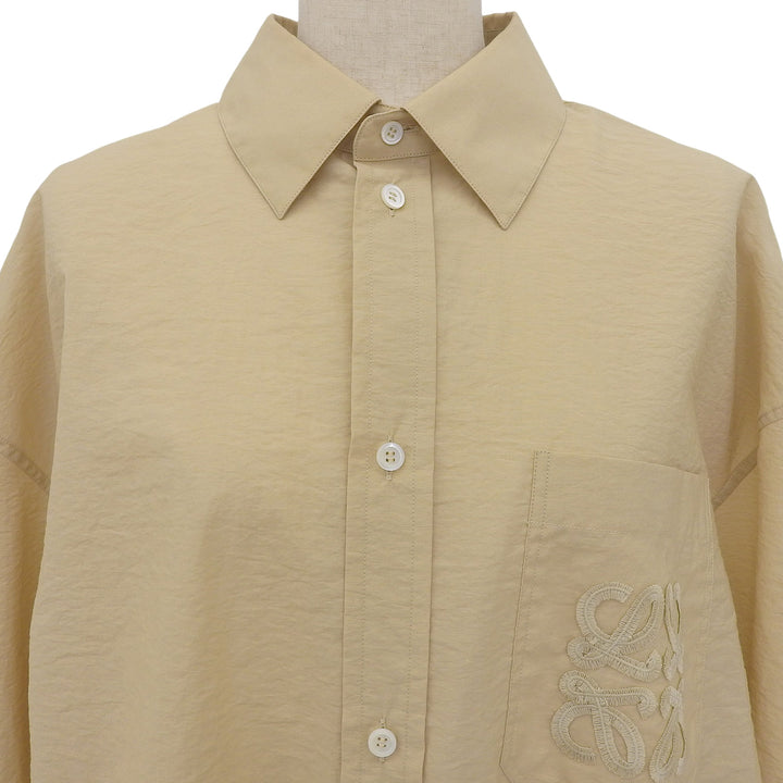 Excellent LOEWE×Paulas Ibiza Long sleeve shirt beige cotton mens 38 H616Y05X79