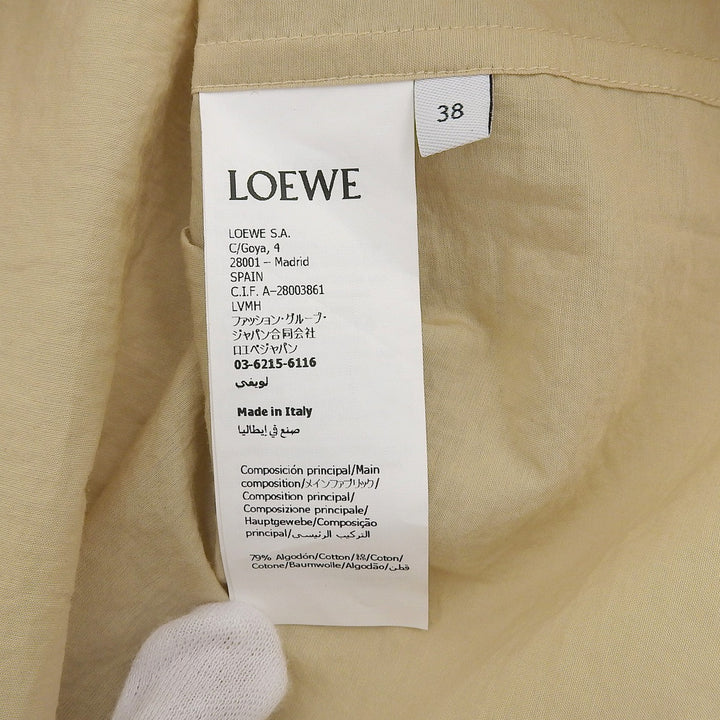 Excellent LOEWE×Paulas Ibiza Long sleeve shirt beige cotton mens 38 H616Y05X79
