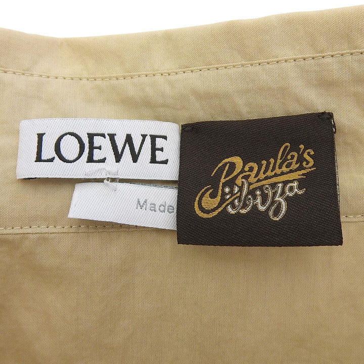 Excellent LOEWE×Paulas Ibiza Long sleeve shirt beige cotton mens 38 H616Y05X79