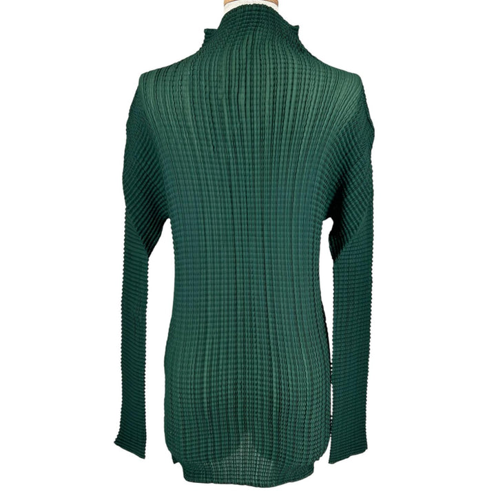 Excellent ISSEY MIYAKE T-shirt Waffle-knit high-neck long-sleeved M IM71-FJ507
