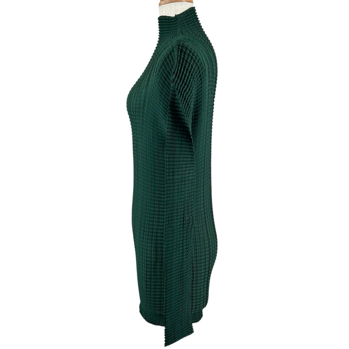 Excellent ISSEY MIYAKE T-shirt Waffle-knit high-neck long-sleeved M IM71-FJ507