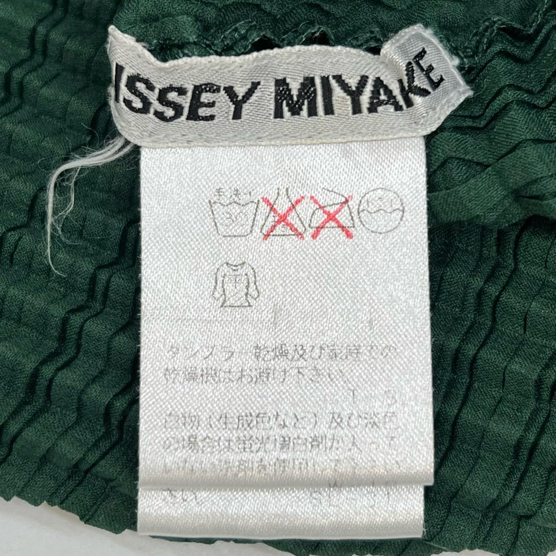 Excellent ISSEY MIYAKE T-shirt Waffle-knit high-neck long-sleeved M IM71-FJ507