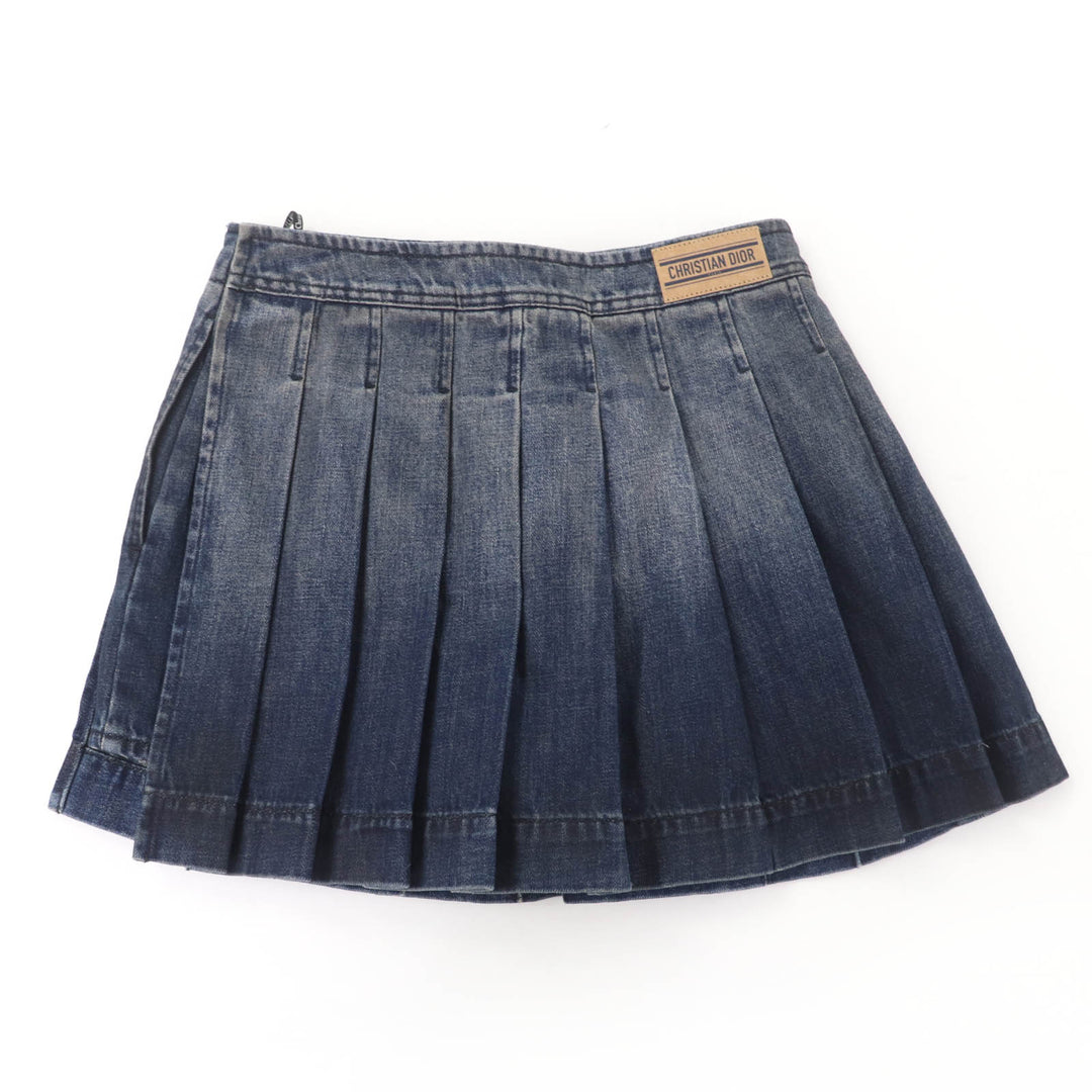 Excellent Christian Dior Shorts Oblique Washed Denim Culottes 38 452J51A3382