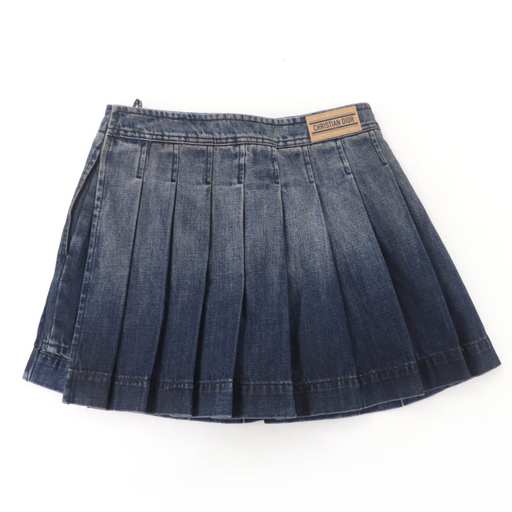 Excellent Christian Dior Shorts Oblique Washed Denim Culottes 38 452J51A3382
