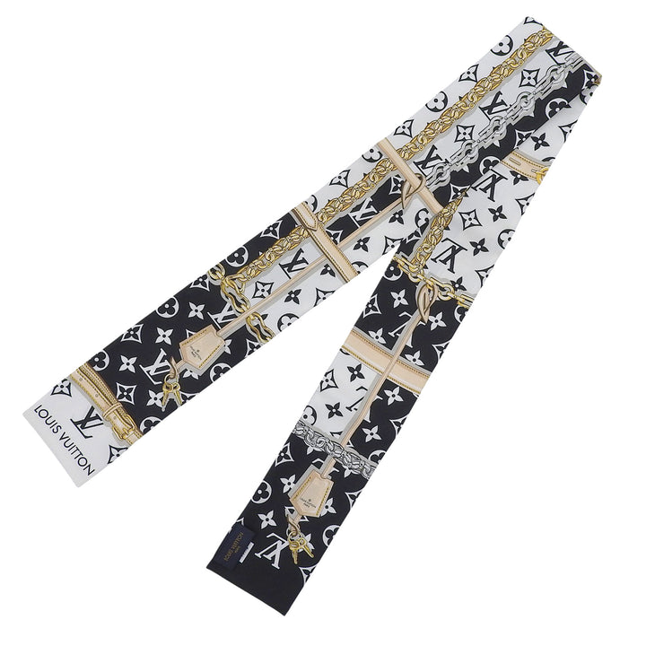 Excellent LOUIS VUITTON scarf Bando Monogram Confidential bandana silk M78656