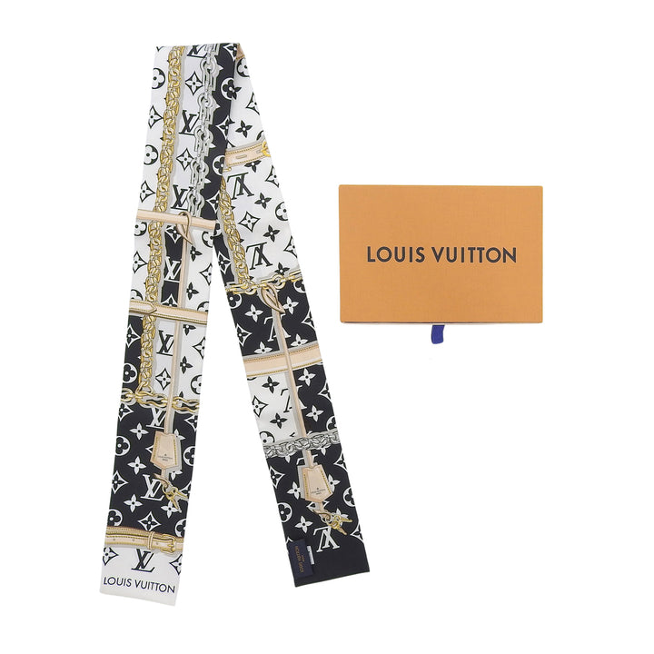 Excellent LOUIS VUITTON scarf Bando Monogram Confidential bandana silk M78656