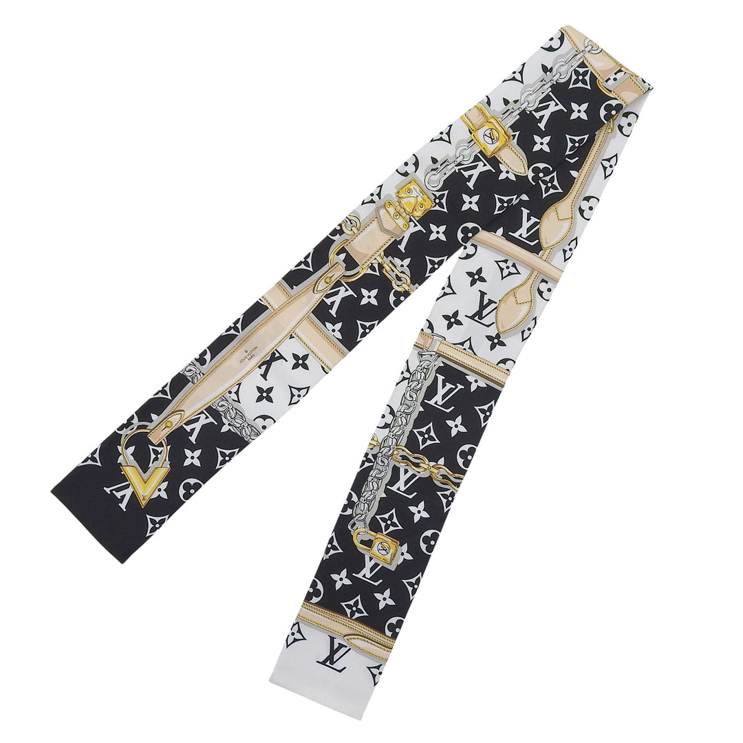 Excellent LOUIS VUITTON scarf Bando Monogram Confidential bandana silk M78656
