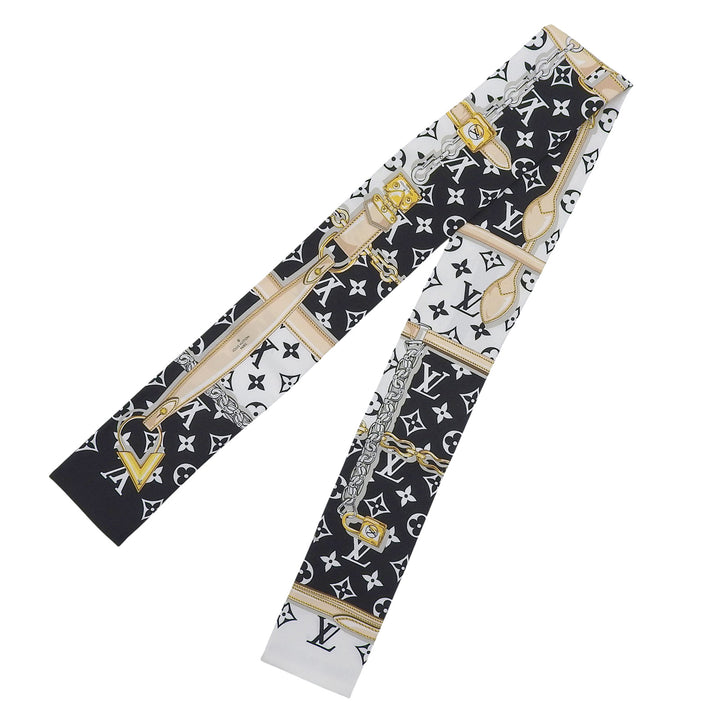 Excellent LOUIS VUITTON scarf Bando Monogram Confidential bandana silk M78656