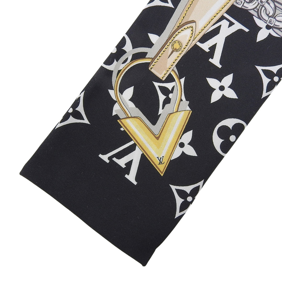Excellent LOUIS VUITTON scarf Bando Monogram Confidential bandana silk M78656
