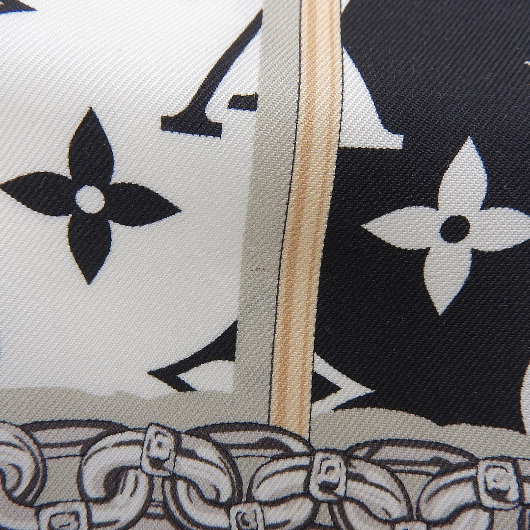 Excellent LOUIS VUITTON scarf Bando Monogram Confidential bandana silk M78656