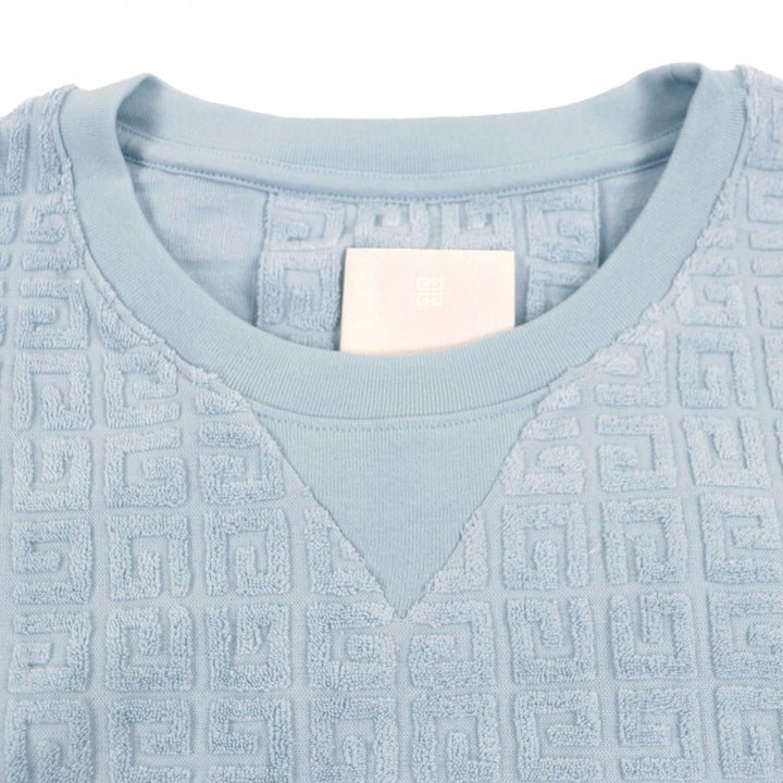 Pristine GIVENCHY Short sleeve T-shirt Light blue cotton mens M BM71JA3YF0