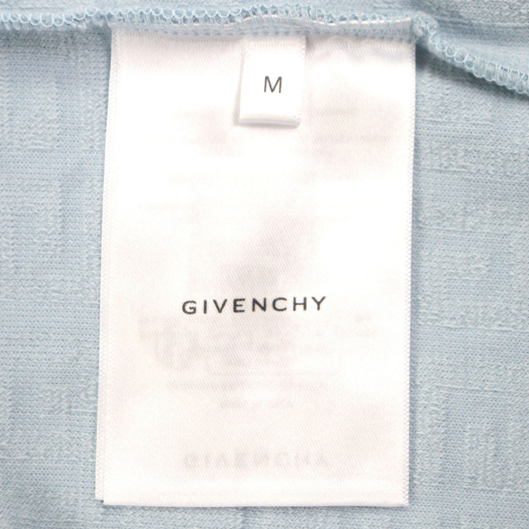 Pristine GIVENCHY Short sleeve T-shirt Light blue cotton mens M BM71JA3YF0