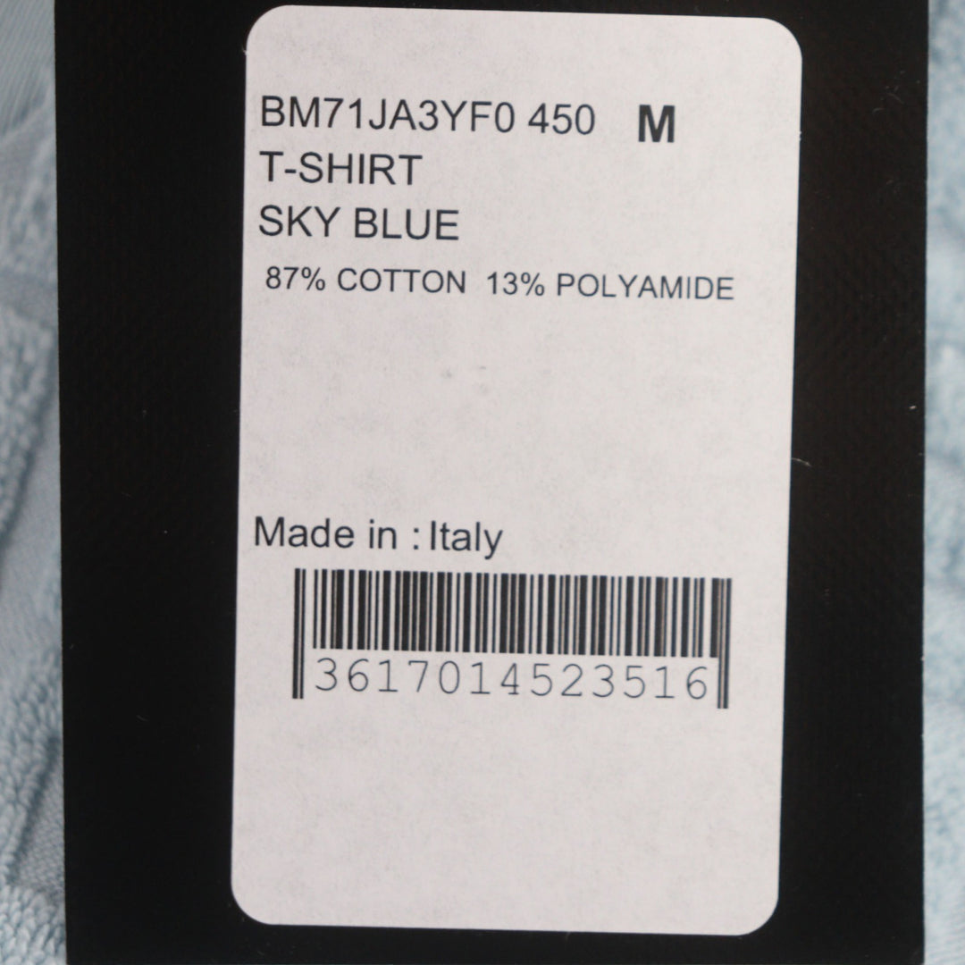 Pristine GIVENCHY Short sleeve T-shirt Light blue cotton mens M BM71JA3YF0