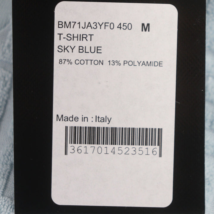 Pristine GIVENCHY Short sleeve T-shirt Light blue cotton mens M BM71JA3YF0