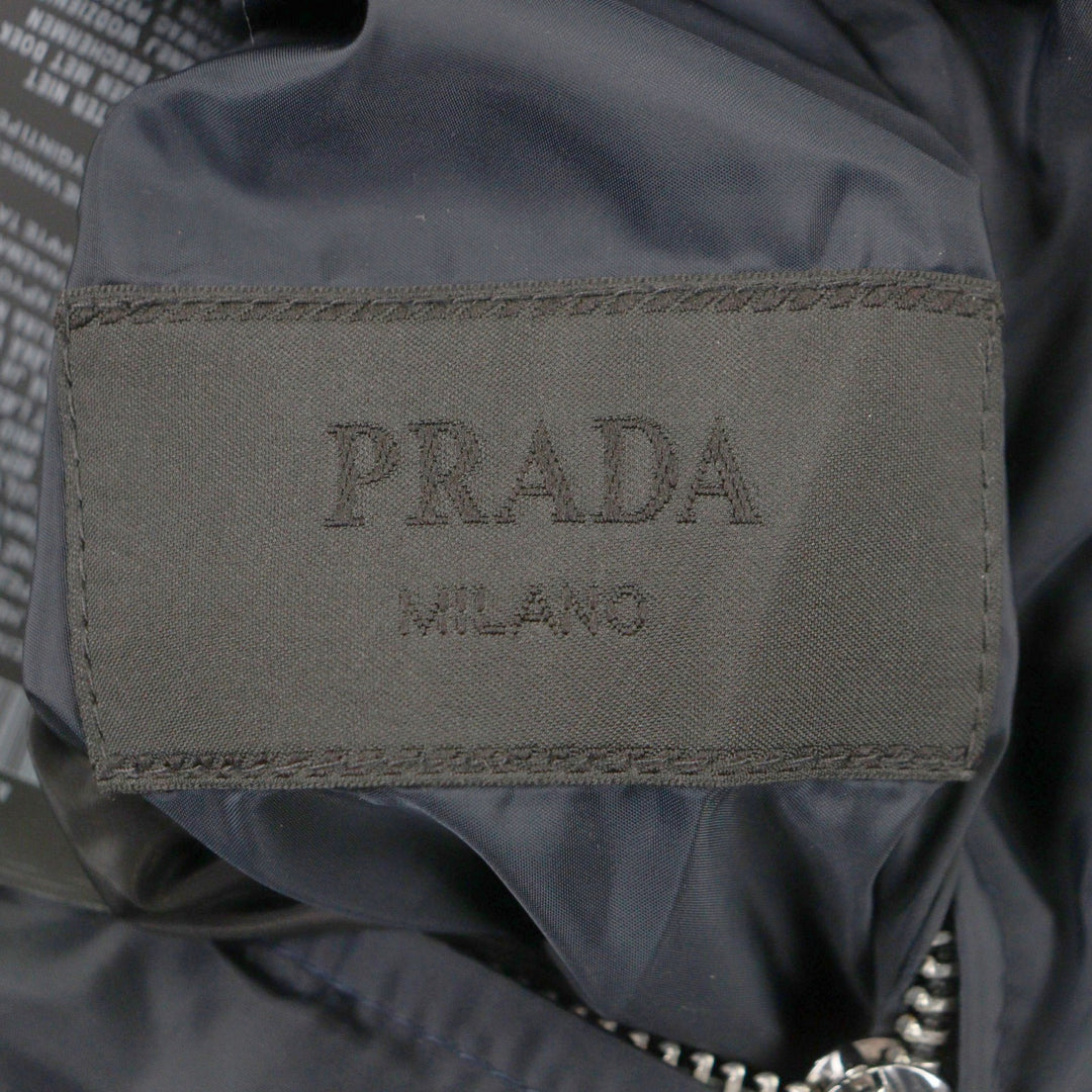 Very Good PRADA Jacket black recycled polyester mens 46 SGB223