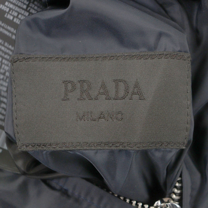 Very Good PRADA Jacket black recycled polyester mens 46 SGB223