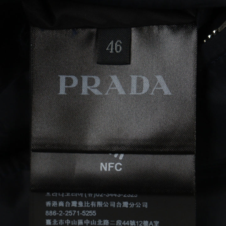 Very Good PRADA Jacket black recycled polyester mens 46 SGB223