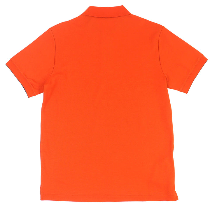 Pristine HERMES Short sleeve polo shirt Double Jeu Serie button Orange M 800271E