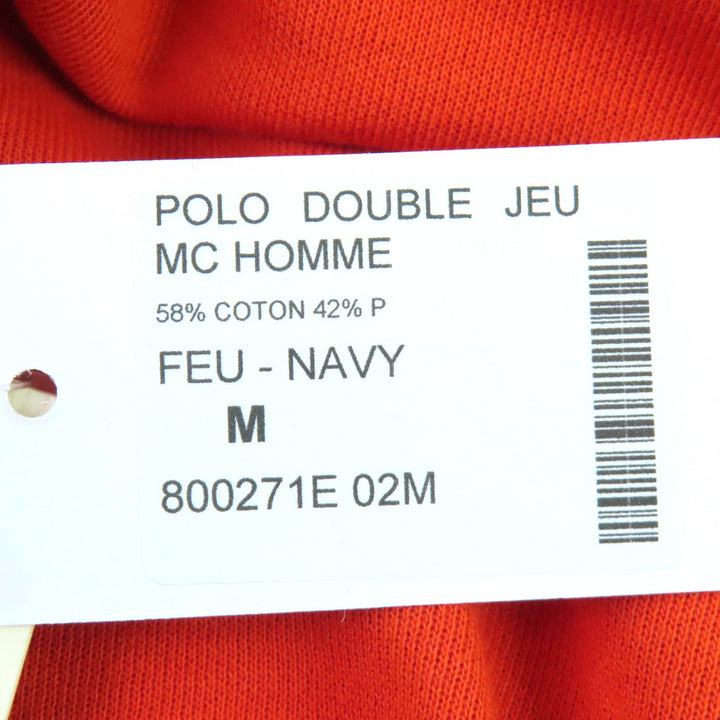 Pristine HERMES Short sleeve polo shirt Double Jeu Serie button Orange M 800271E