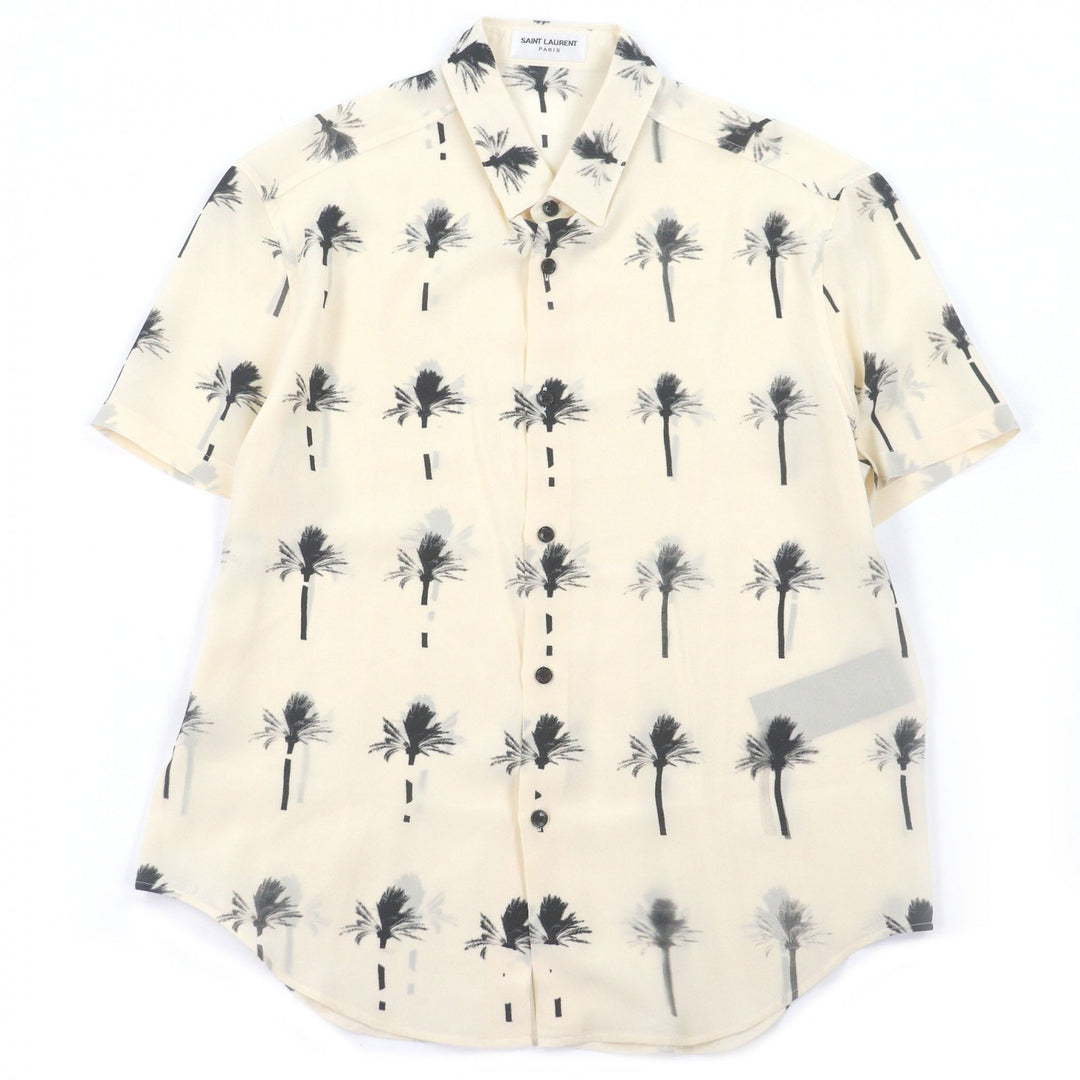 Excellent SAINT LAURENT PARIS Short sleeve shirt Palm tree