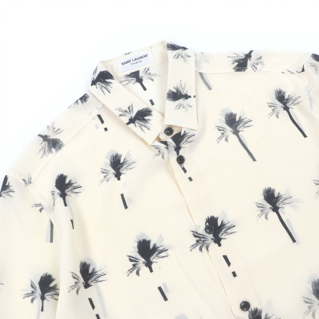 Excellent SAINT LAURENT PARIS Short sleeve shirt Palm tree