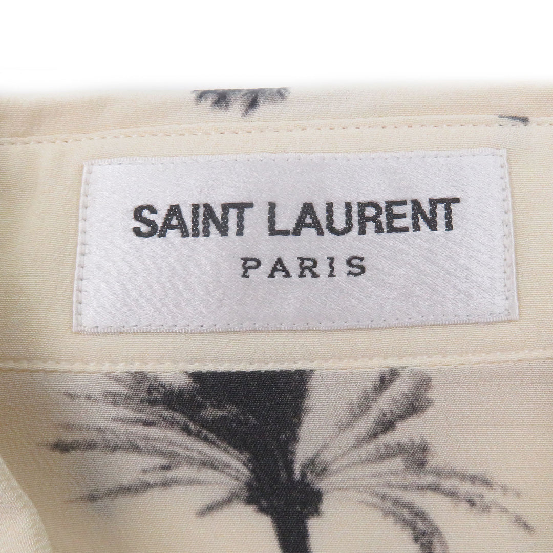 Excellent SAINT LAURENT PARIS Short sleeve shirt Palm tree