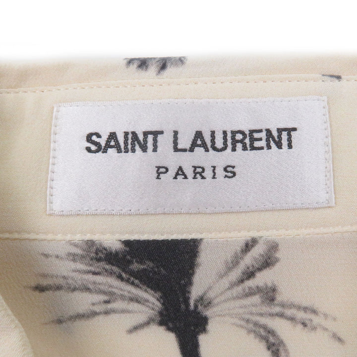 Excellent SAINT LAURENT PARIS Short sleeve shirt Palm tree