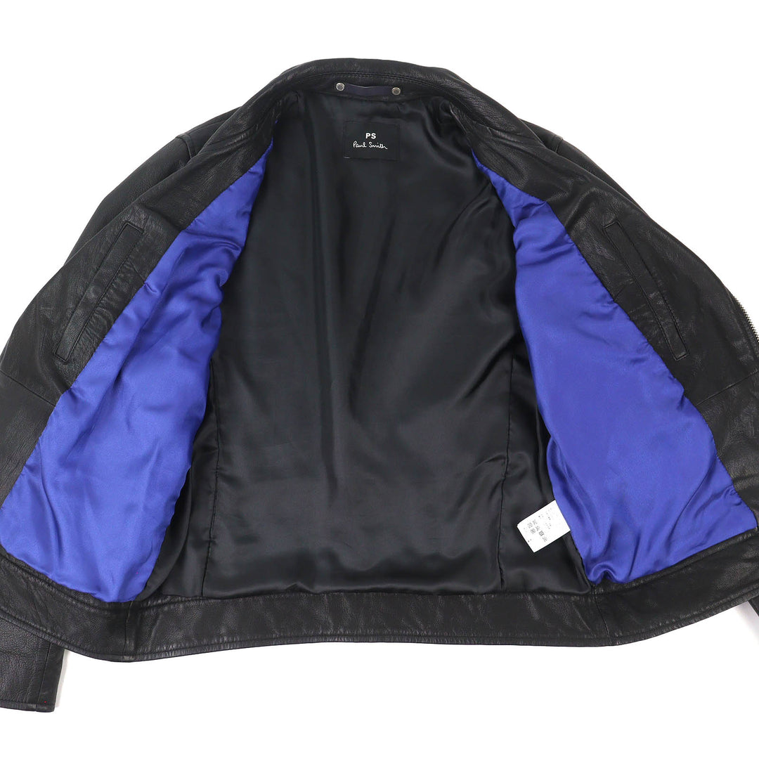 Discounted Great PS Paul Smith Leather jacket Goatskin black Goat leather mens S 934RLB