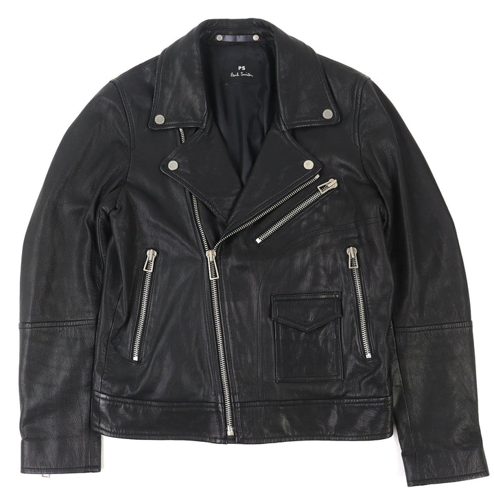 Discounted Great PS Paul Smith Leather jacket Goatskin black Goat leather mens S 934RLB