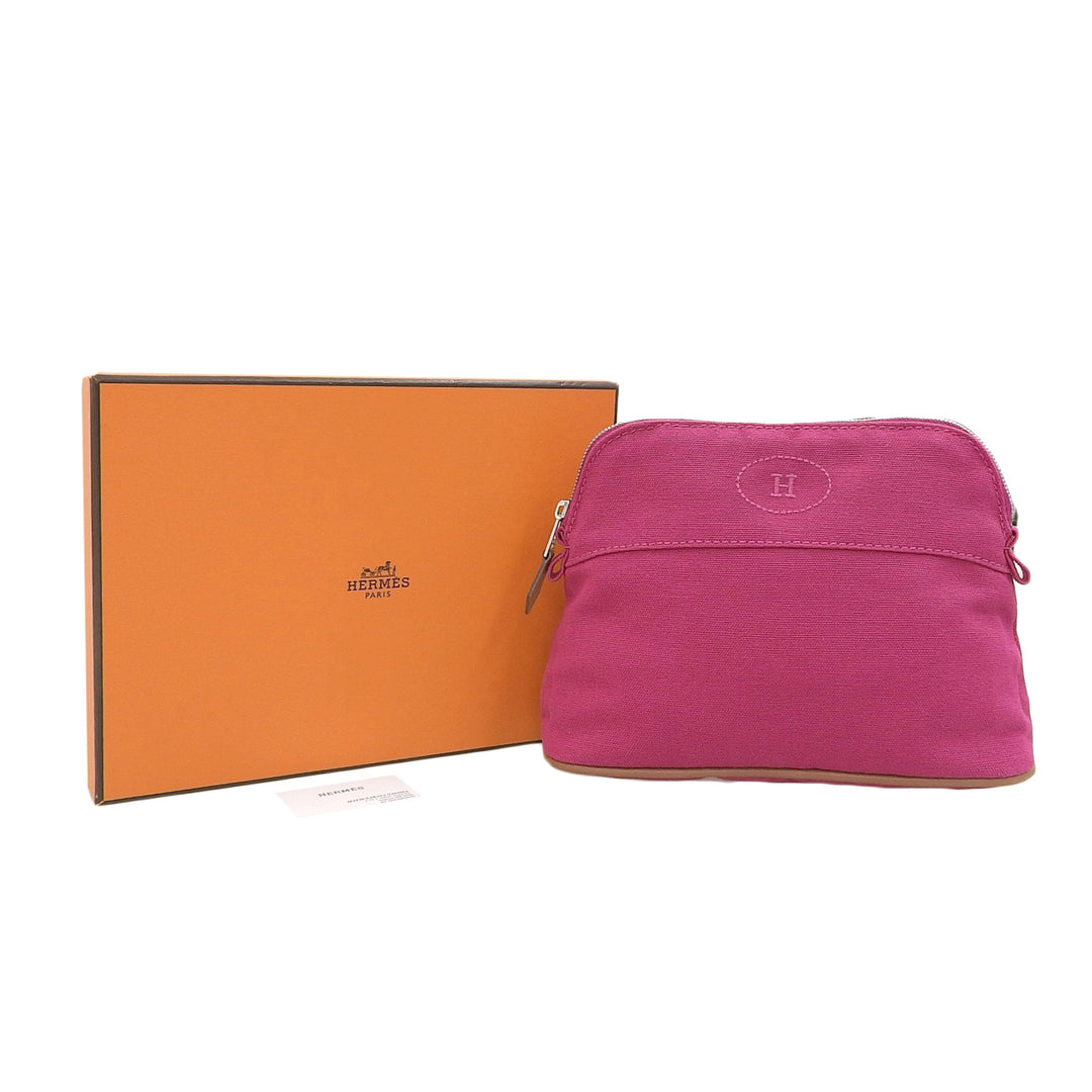 Pristine HERMES Pouch Bored Pouch PM pink cotton Women