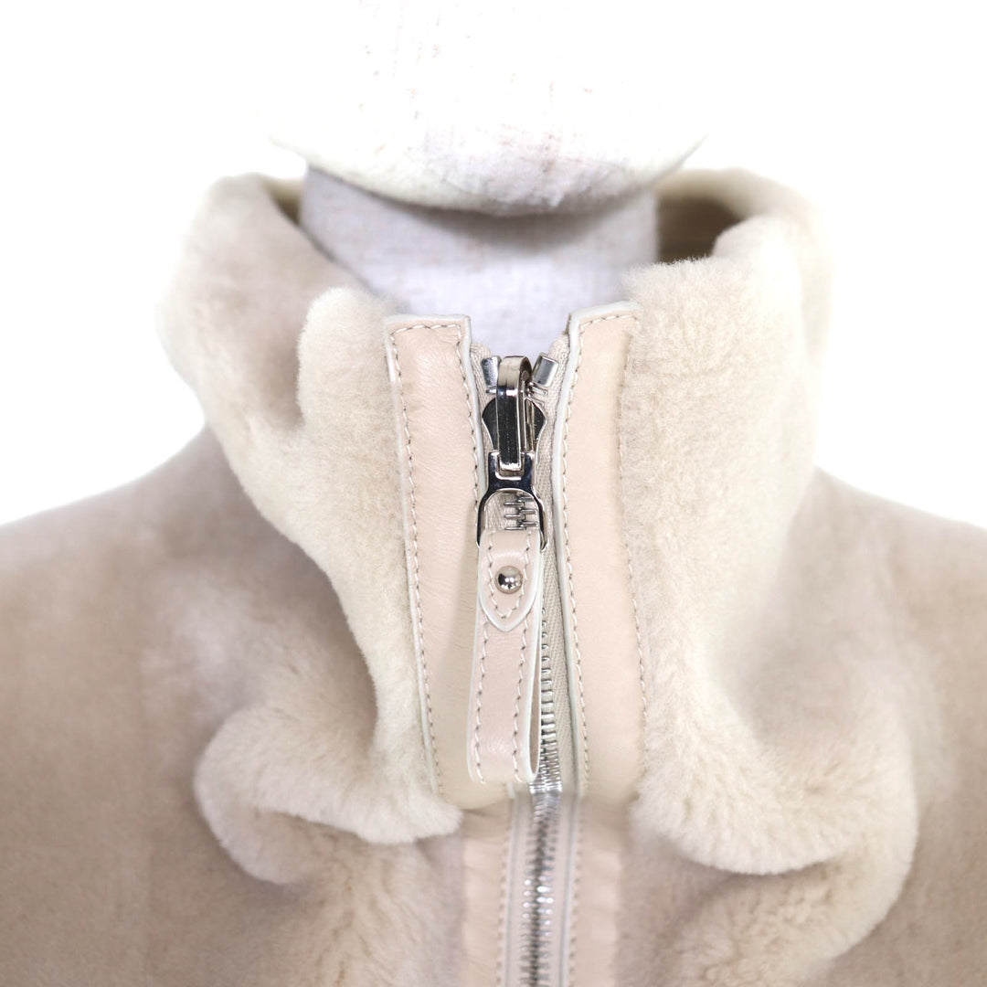 Pristine HERMES Best beige Sheep leather Women 38 5H1229D5