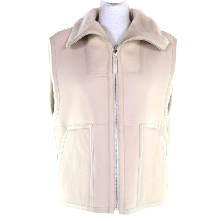 Pristine HERMES Best beige Sheep leather Women 38 5H1229D5