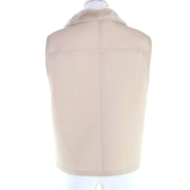 Pristine HERMES Best beige Sheep leather Women 38 5H1229D5