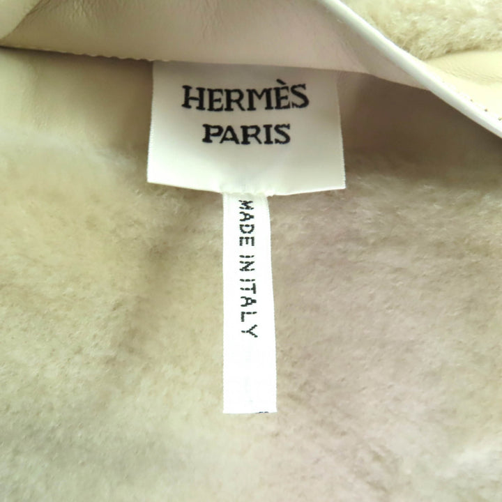 Pristine HERMES Best beige Sheep leather Women 38 5H1229D5