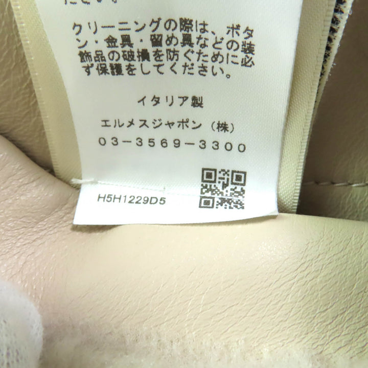 Pristine HERMES Best beige Sheep leather Women 38 5H1229D5
