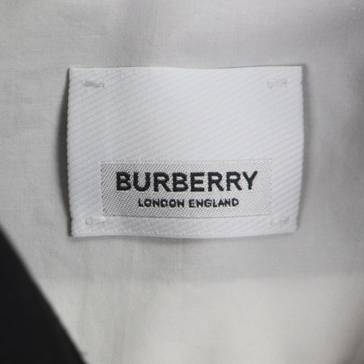 Great BURBERRY Short sleeve shirt black cotton mens S 8051924