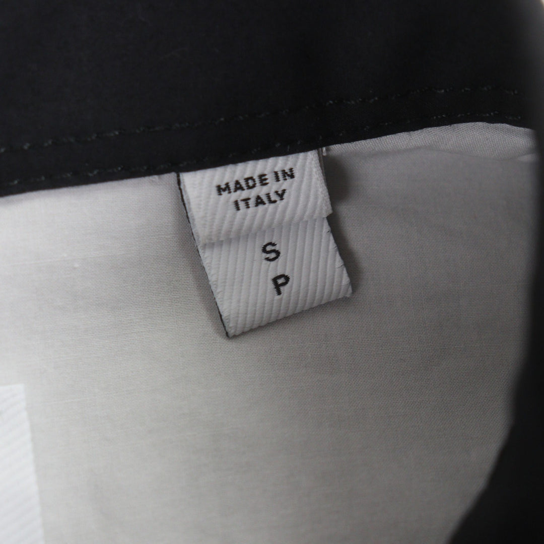 Great BURBERRY Short sleeve shirt black cotton mens S 8051924