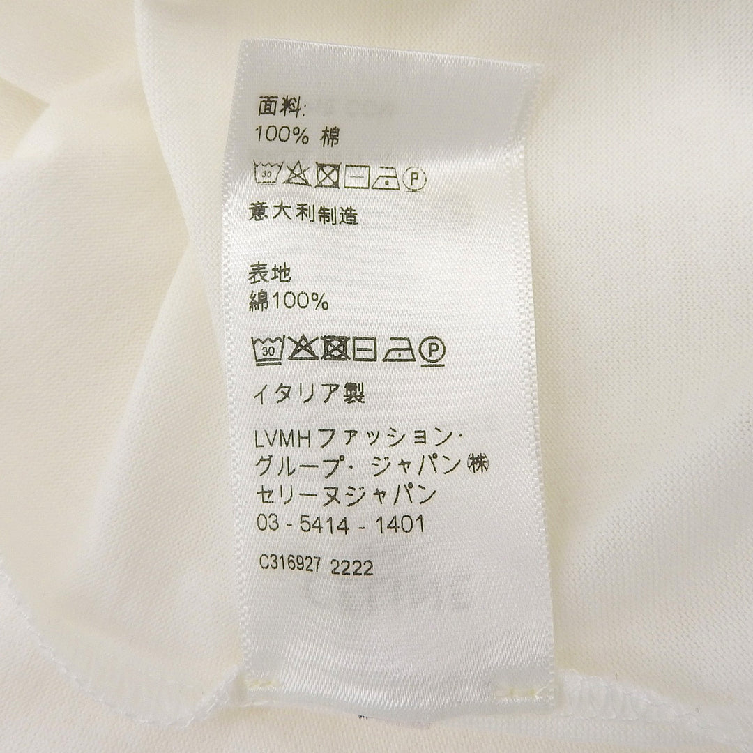 Excellent CELINE Short sleeve T-shirt white cotton Women XS 2X45C671Q