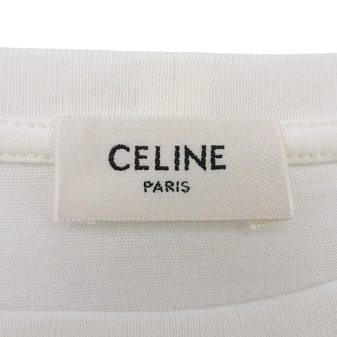 Excellent CELINE Short sleeve T-shirt white cotton Women XS 2X45C671Q