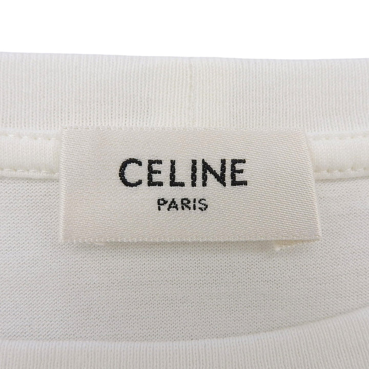 Excellent CELINE Short sleeve T-shirt white cotton Women XS 2X45C671Q