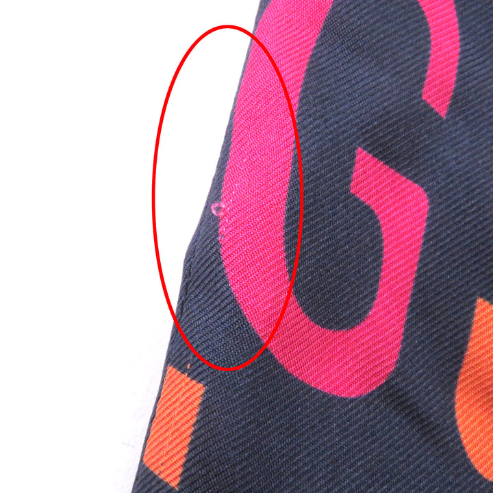 Excellent GUCCI Shorts GG logo all-over pattern Navy silk mens