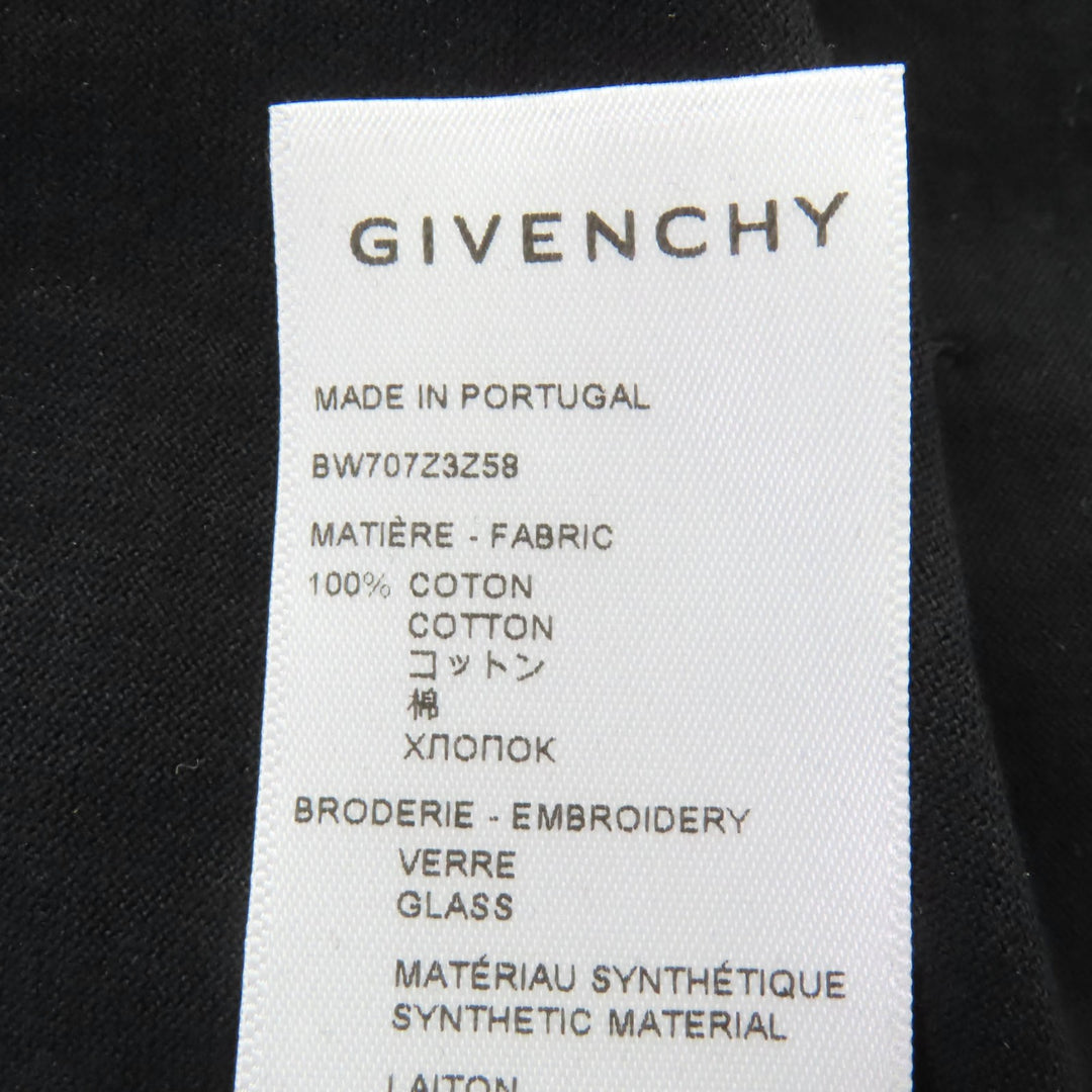 Excellent GIVENCHY T-shirt Animal Pattern Front Decoration L BW707Z3Z58