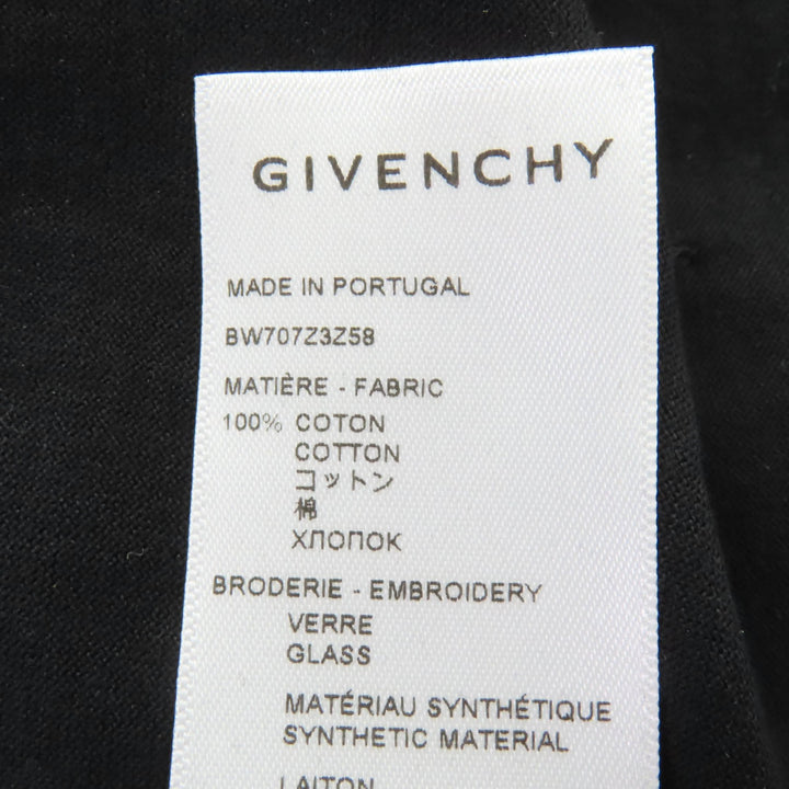Excellent GIVENCHY T-shirt Animal Pattern Front Decoration L BW707Z3Z58