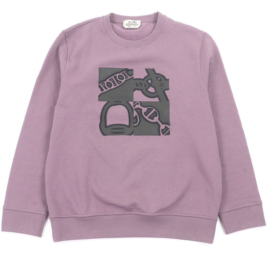 Great HERMES sweat Metallerie au Carre purple cotton mens S 467810HA