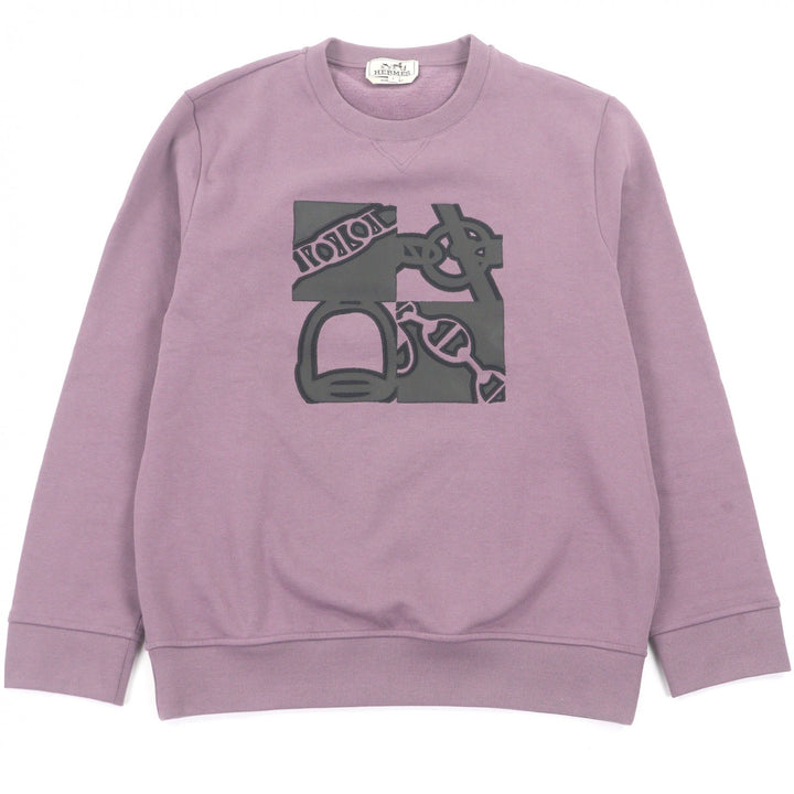 Great HERMES sweat Metallerie au Carre purple cotton mens S 467810HA