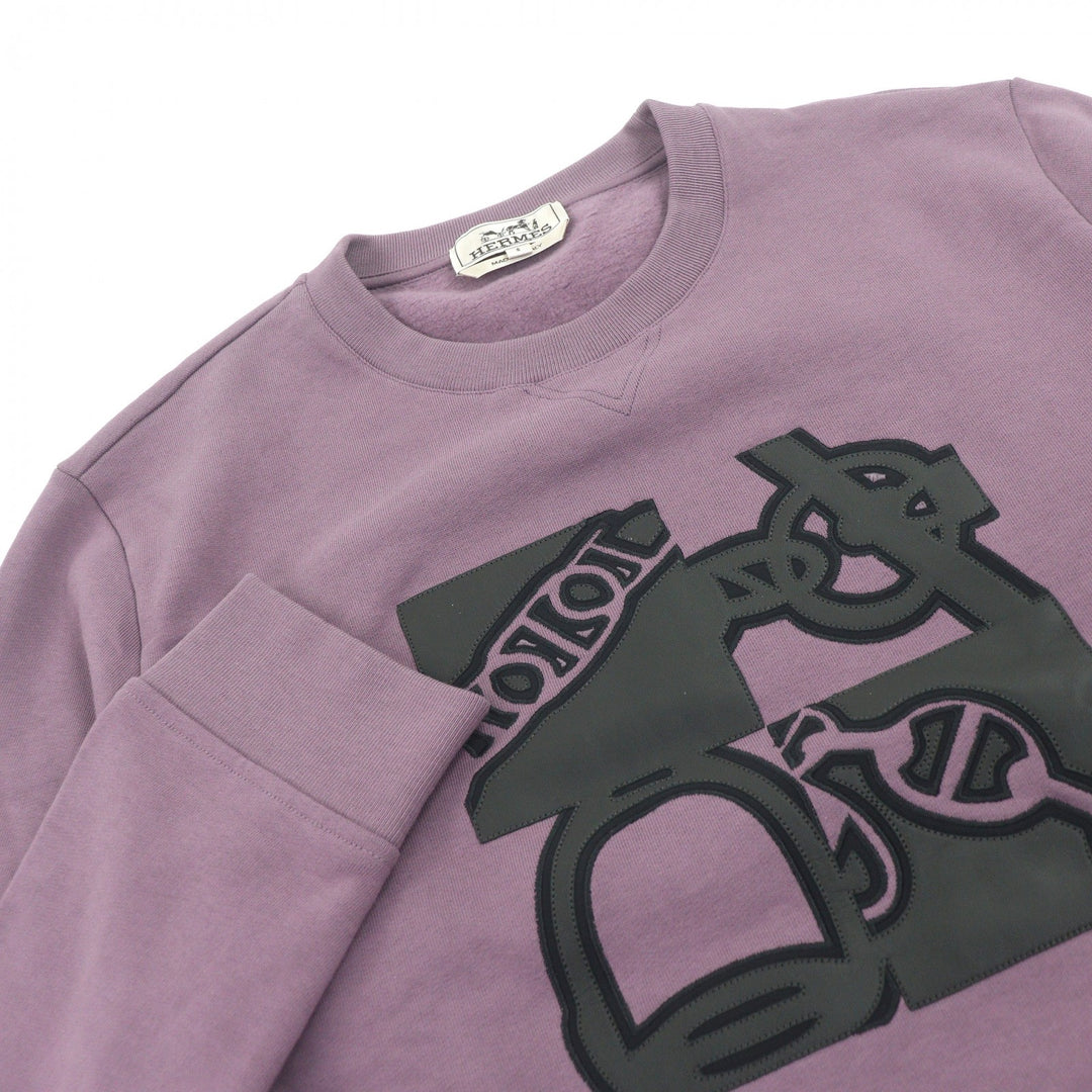 Great HERMES sweat Metallerie au Carre purple cotton mens S 467810HA