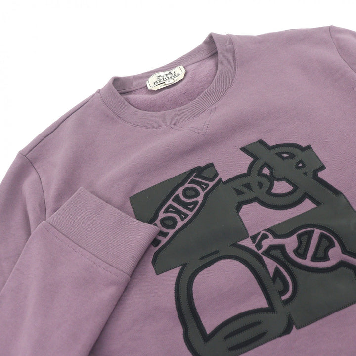 Great HERMES sweat Metallerie au Carre purple cotton mens S 467810HA